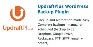 Backup med UpDraftPlus Plugin